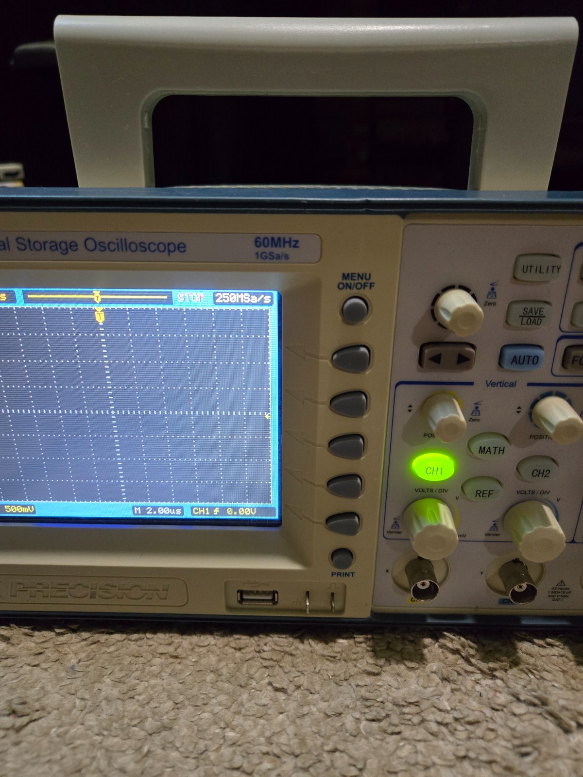 BK Precision 2540B Digital Storage Oscilloscope 60MHz 1Gsa/s