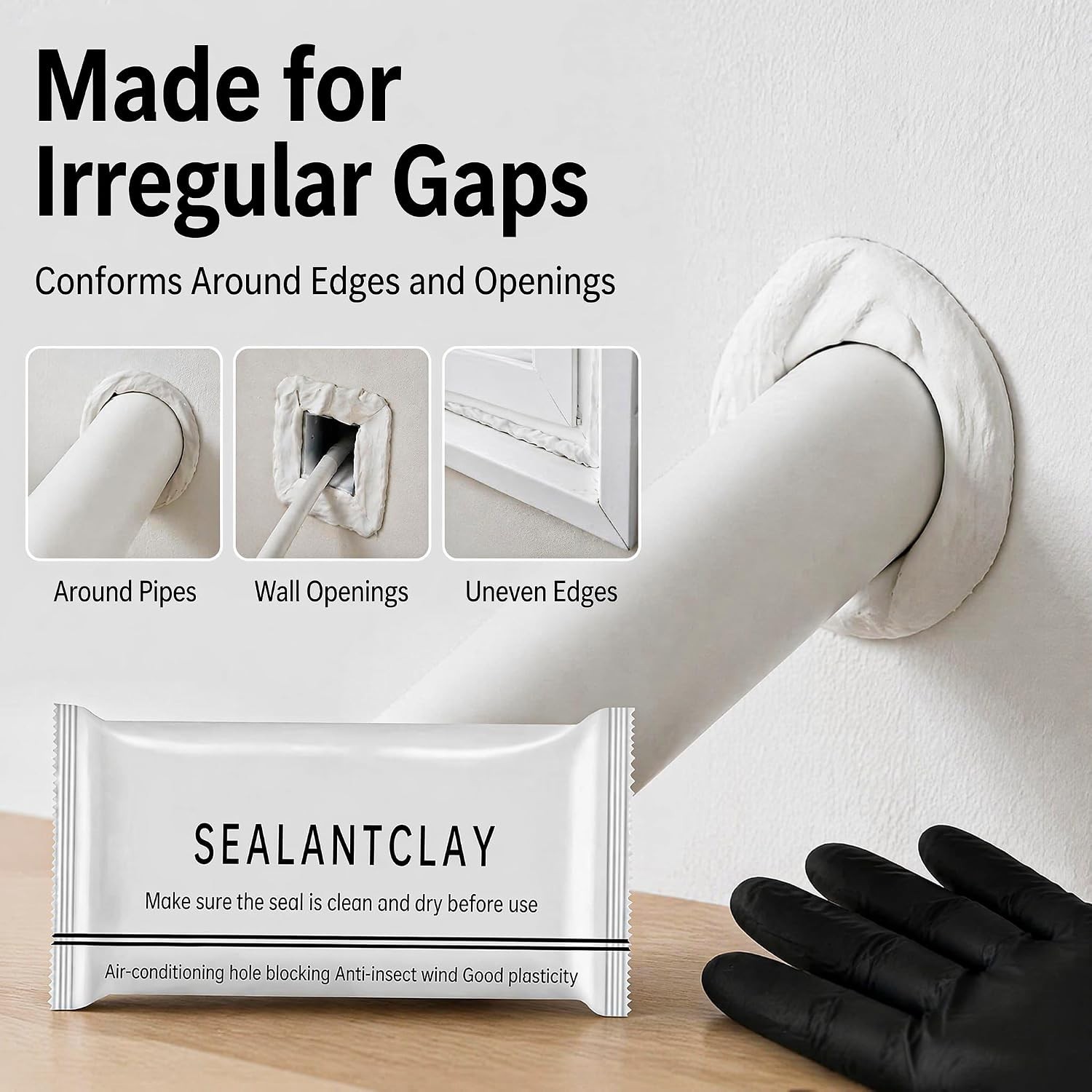 Waterproof Sealant Clay Moldable Plumber Putty Wall Repair Kit 10 Pcs