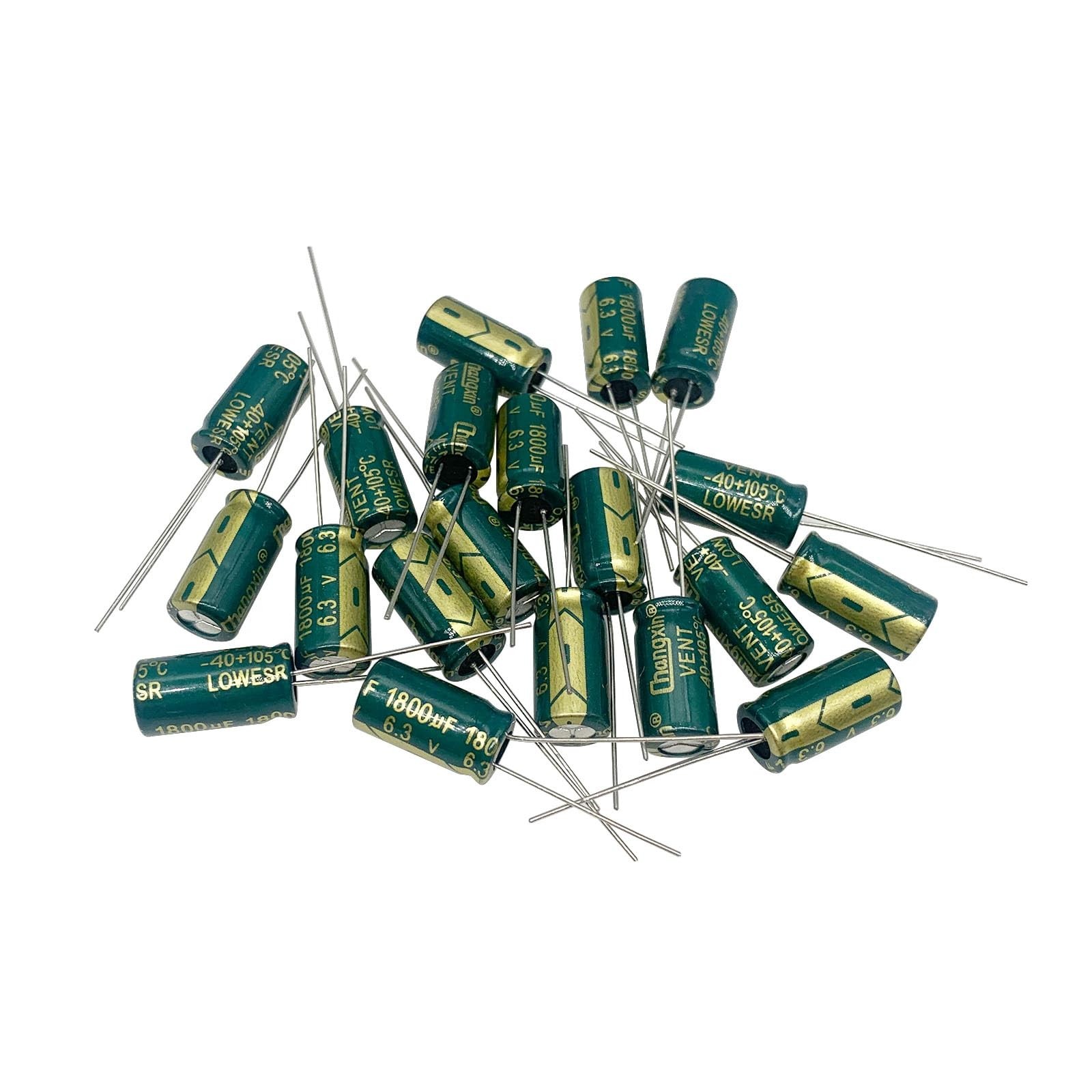 20PCS 6.3V 1800UF Capacitor 8x16mm(0.31×0.63in) High Frequency Aluminum Elect…