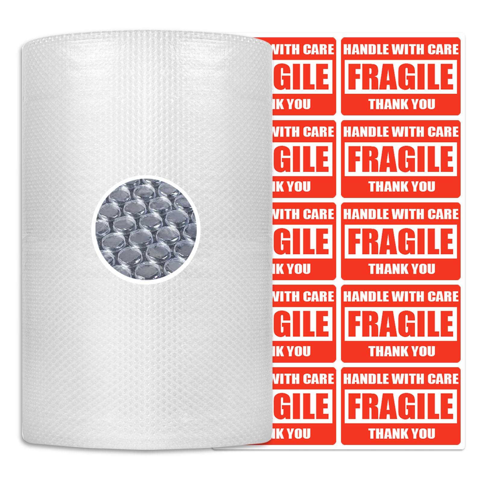 2 Rolls 3/16″ Bubble Cushion Wrap 30’x12″ Wide Each Roll Perforated Every 12″