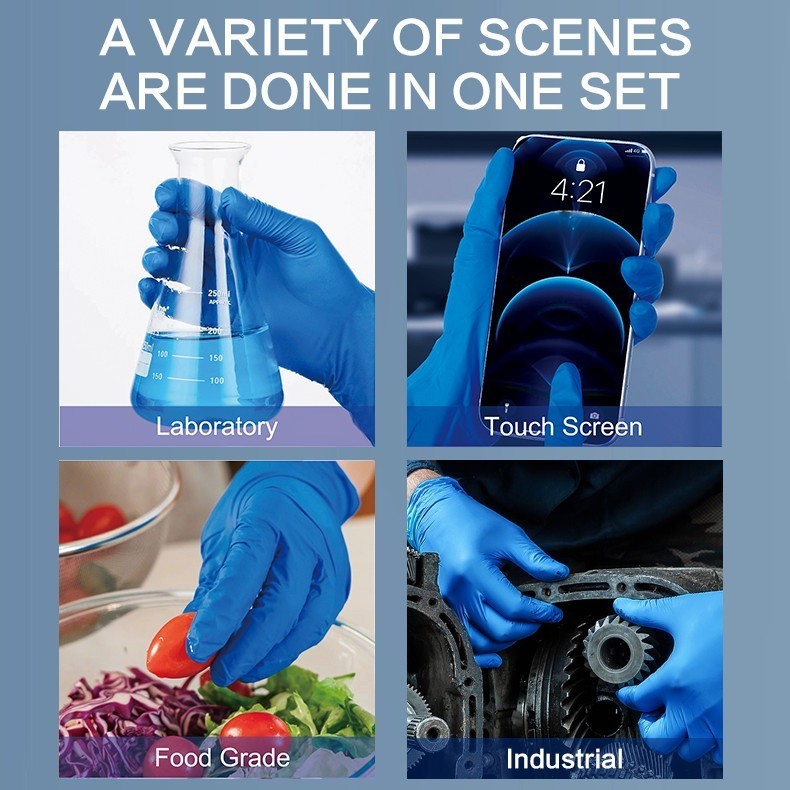 GP Craft Blue XS Nitrile Gloves 3.5 Mil Latex-Free Medical Grade 100 Count