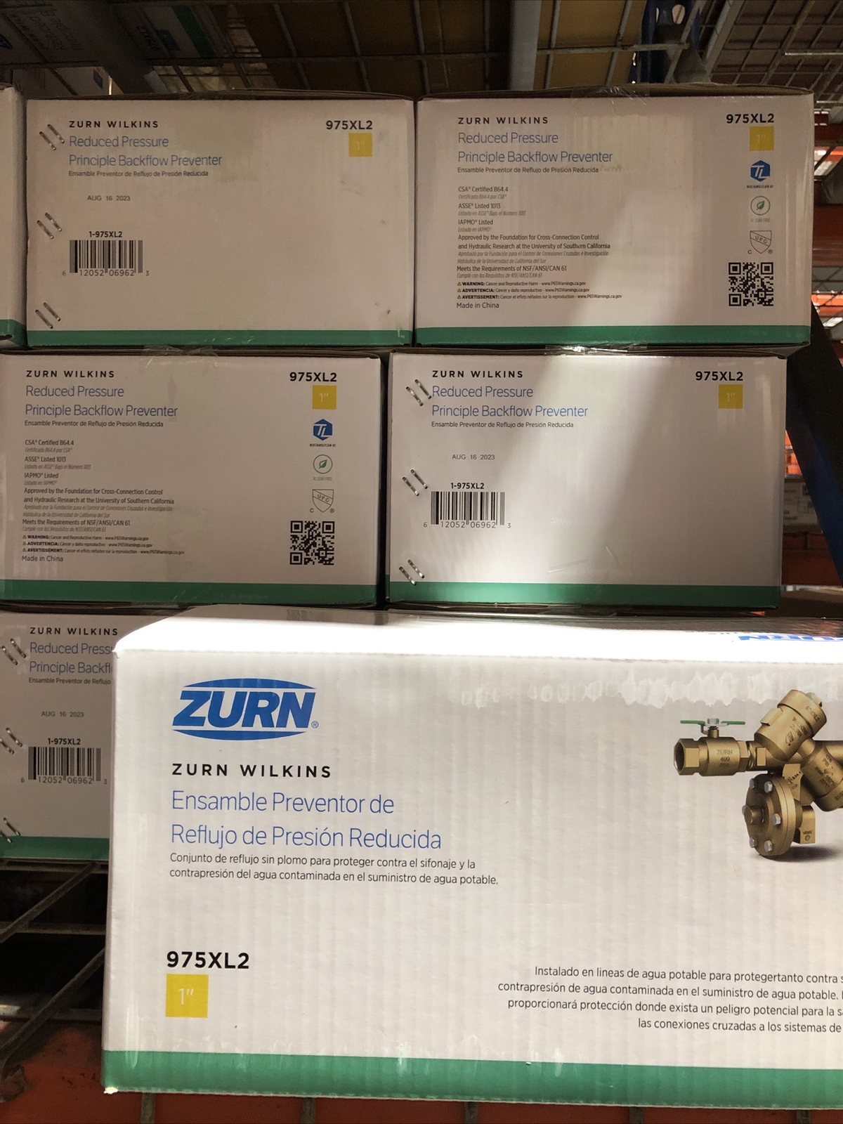 Zurn Wilkins 1-975XL2 Reduced Pressure Zone Backflow Preventer 1″ Lead Free
