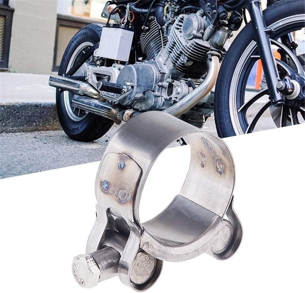 2Pcs Exhaust Clamp Stainless Steel Exhaust Band Clamp Replacement for Motorcycle