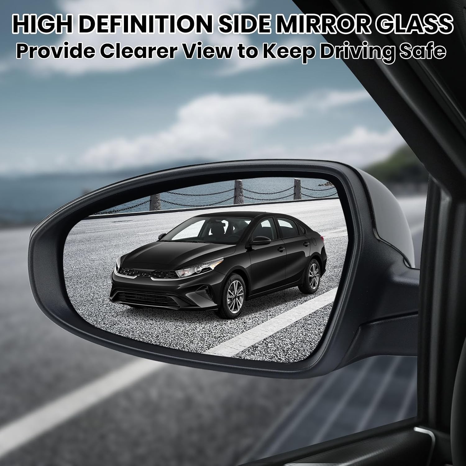 Left Driver Side Mirror Compatible with 2019 2020 2021 2022 2023 2024 Kia Forte