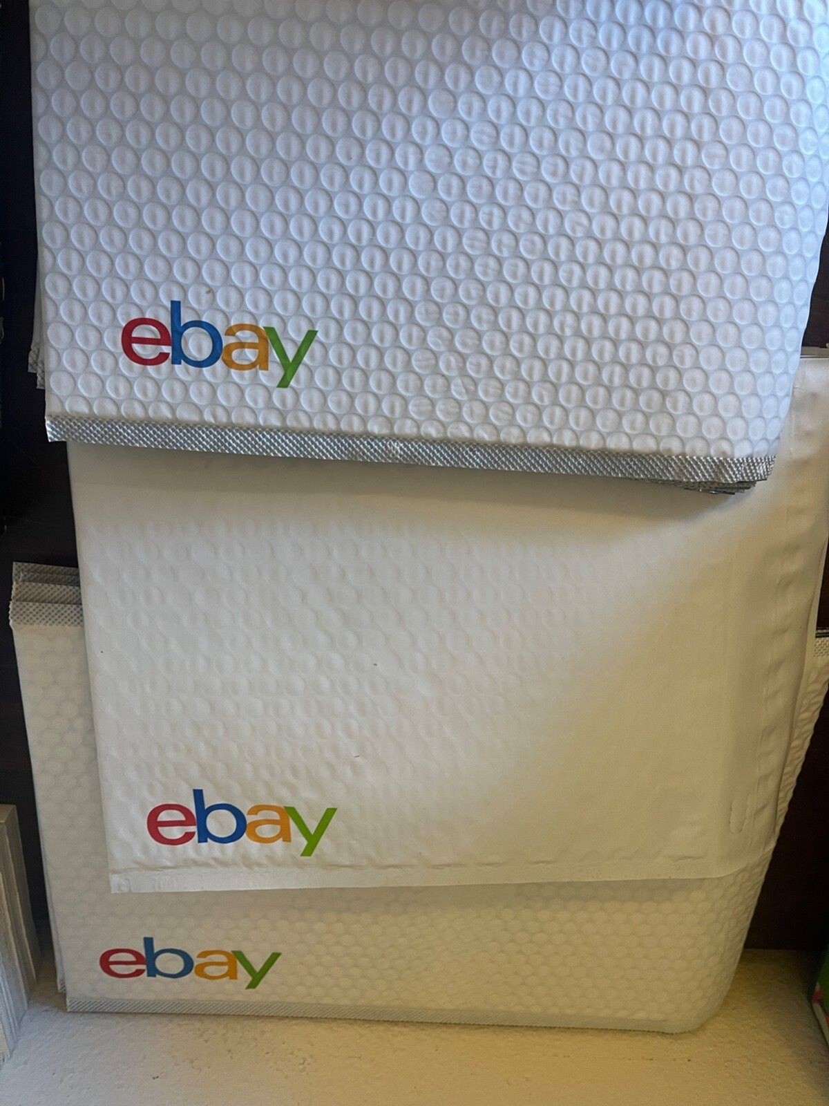 New eBay Shipping Supplies 15 Padded Airjacket Bubble Mailers 3 Variety of Sizes