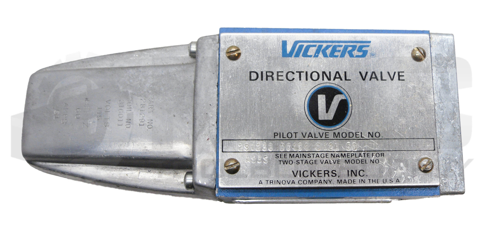 NEW VICKERS 297238 DG4S4 012A 50 DIRECTIONAL VALVE W/ 281291 COIL 115V 60HZ .61A