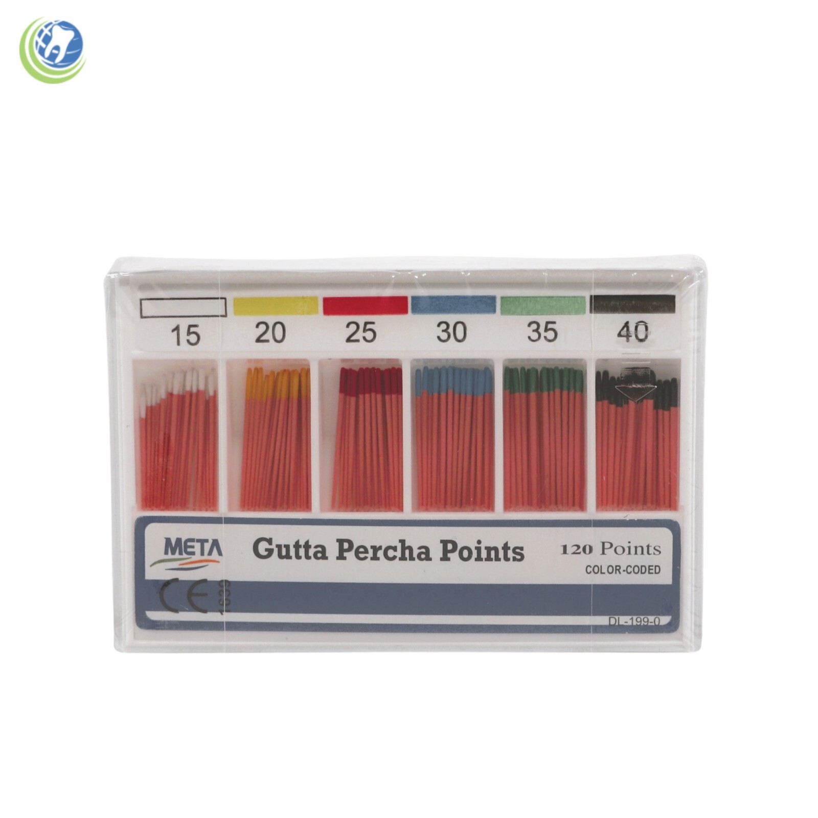 Gutta Percha Points Assorted Sizes 120/Box Vial Endodontic Obturation