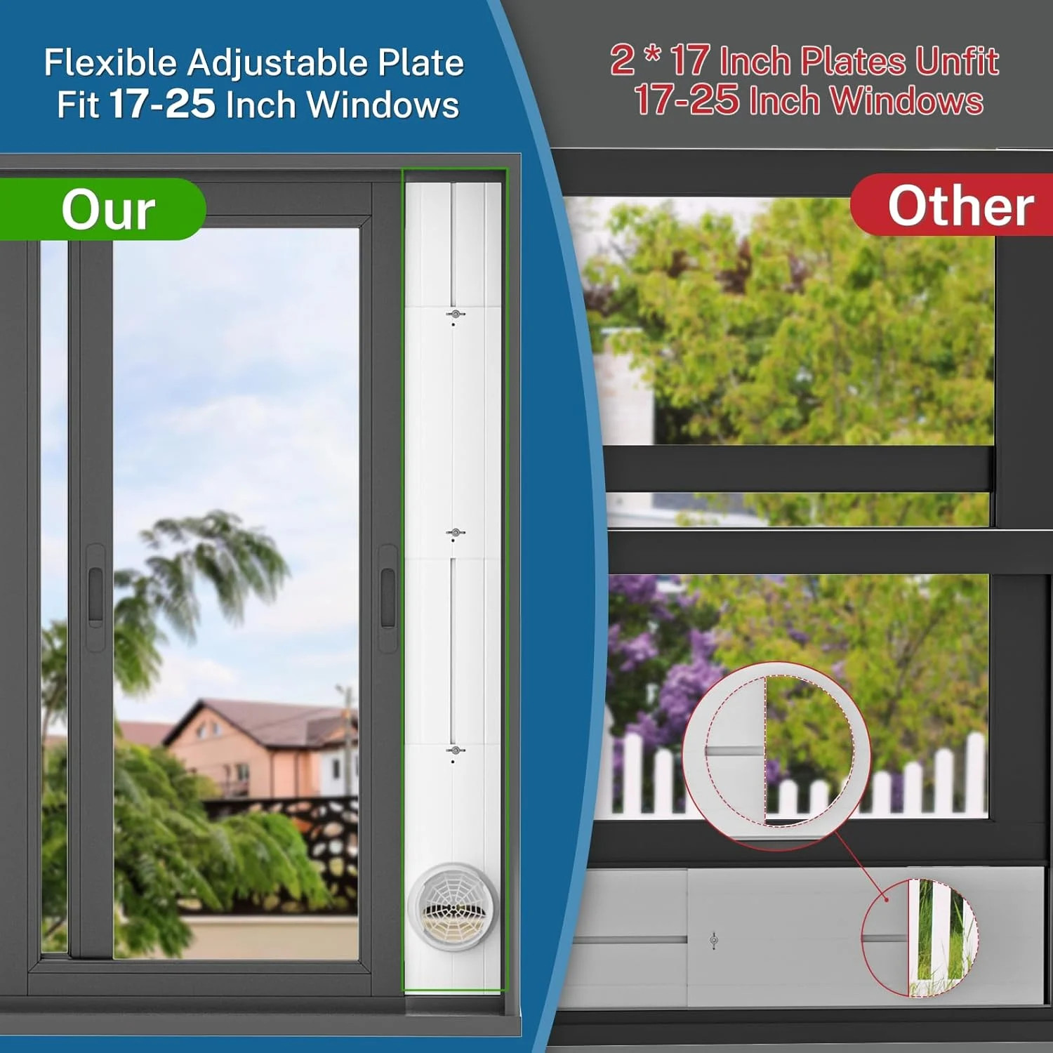 Insputer Portable ac Window Vent Kit with Universal Coupler, New Adjustable Air