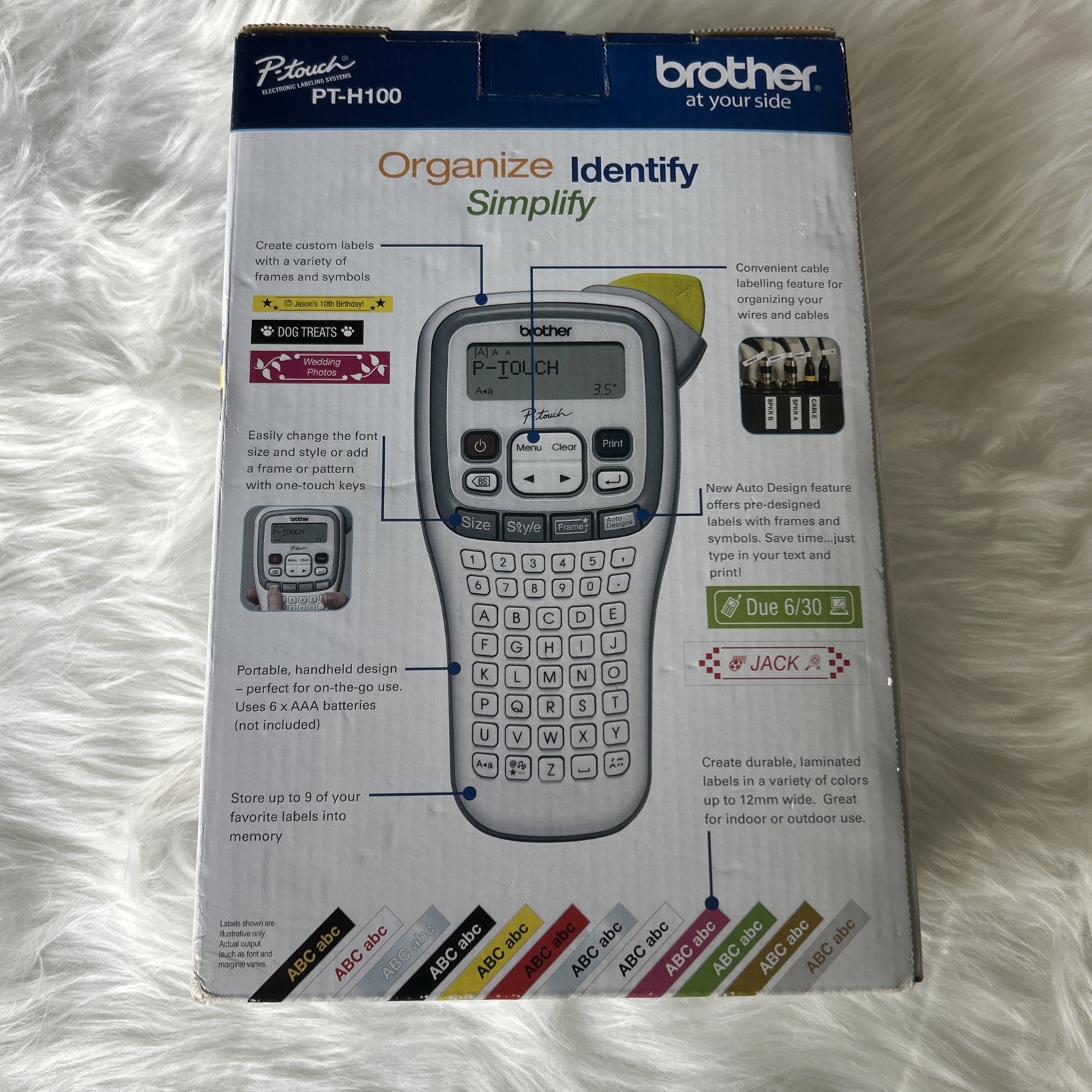 Brother PT-H100 P-Touch Handheld Electronic Label Maker – NIB