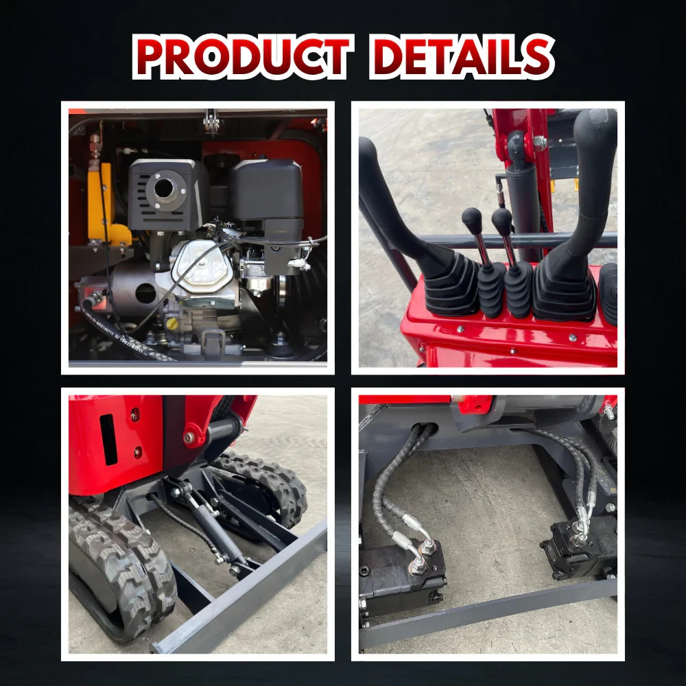 13.5HP Mini Excavator 1 TON B&S EPA Engine Hydraulic Thumb Digger Free Shipping