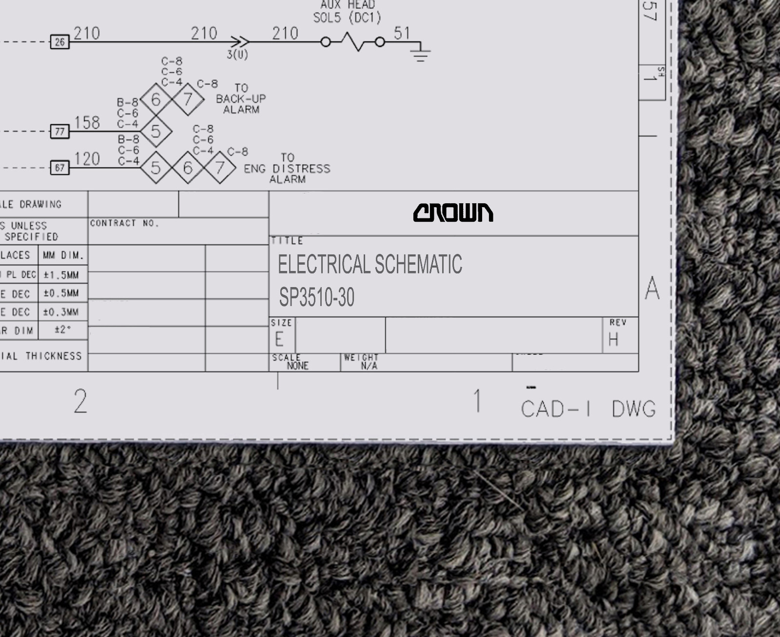 Crown SP3510-30 Stock Picker Forklift Electrical Wiring Diagram Schematic Manual