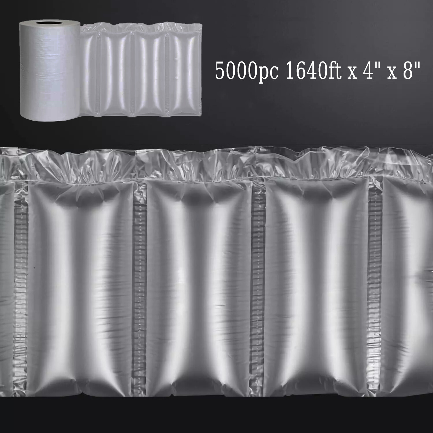 1640ft x 4″ x 8″ Air Cushion Machine Film Bubble Pillow Packaging Filling Bags