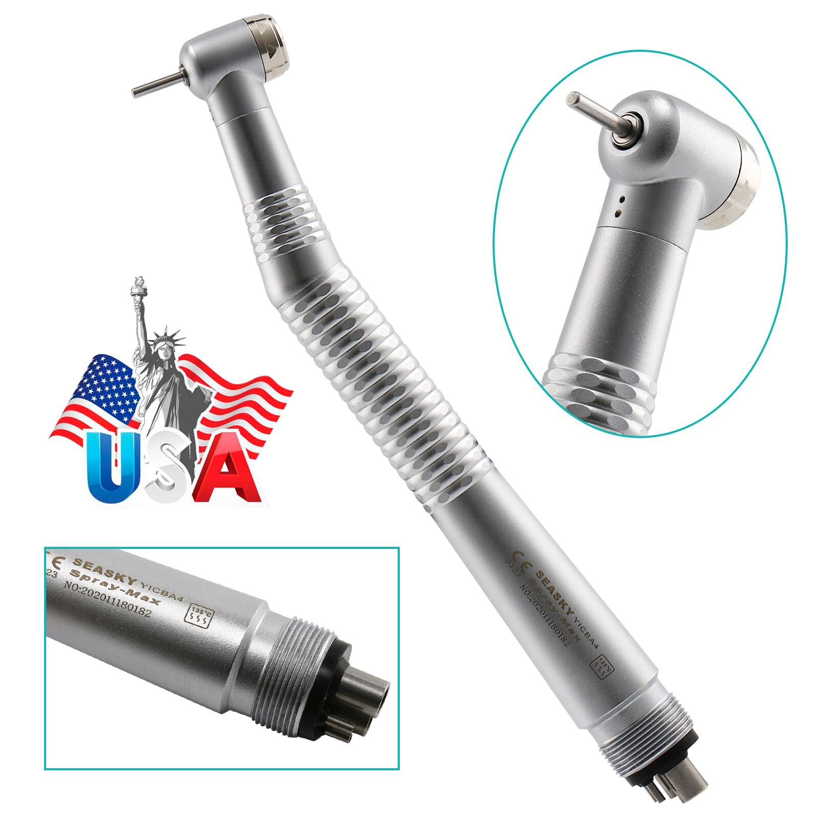 SEASKY NSK Pana Max Dental High Speed Turbine Handpiece Push 4-Hole 1-20*
