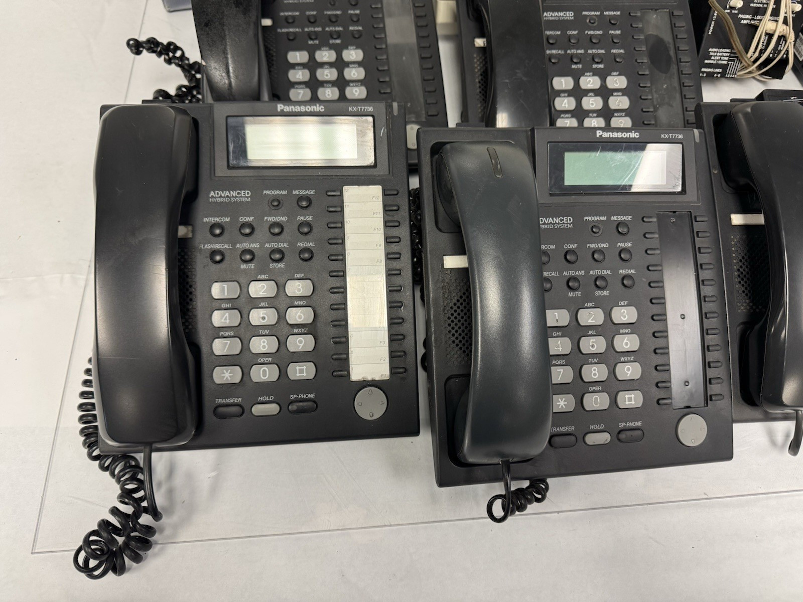 Panasonic KX-TA824 Hybrid Telephone System w/ KX-TVA50, VIKING PA-2A, 6 Phones