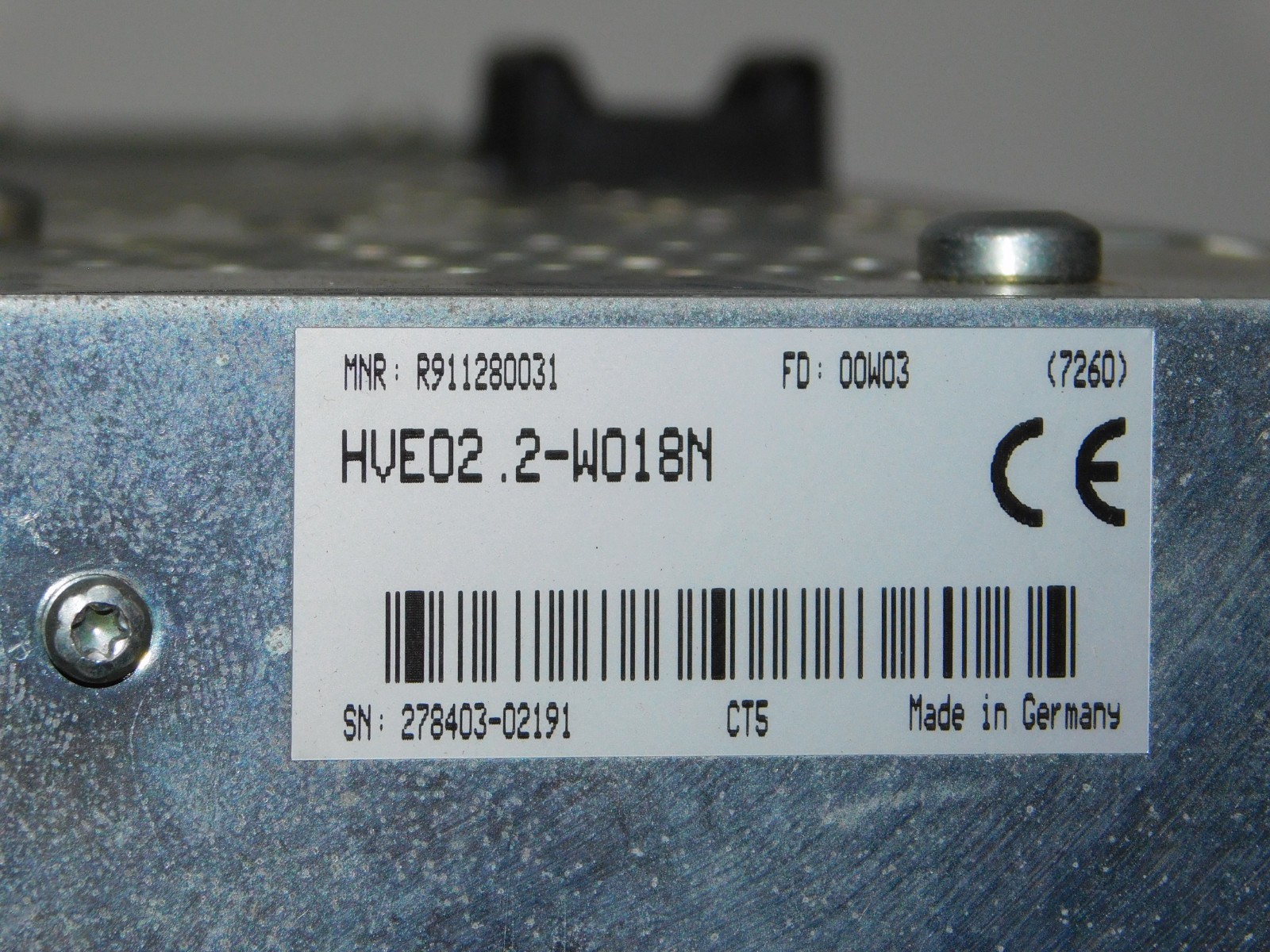 Bosch Rexroth HVE02.2-W018N Indramat Power Supply Unit Drive Module R911280031