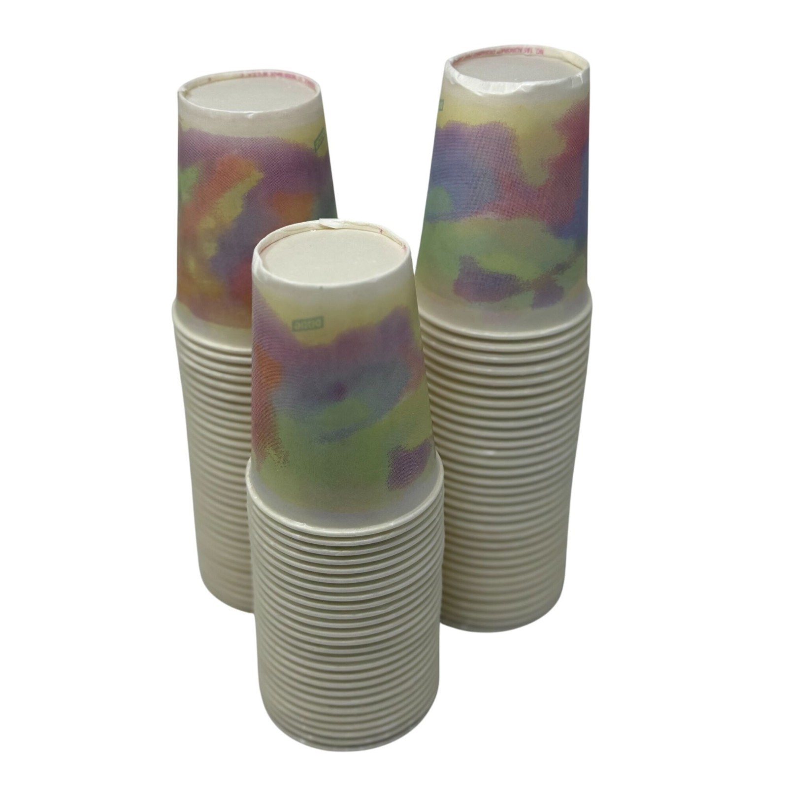 VTG 90s Dixie Paper Drinking Cups 9oz Pastel Watercolor Cold Drinks Kitchen