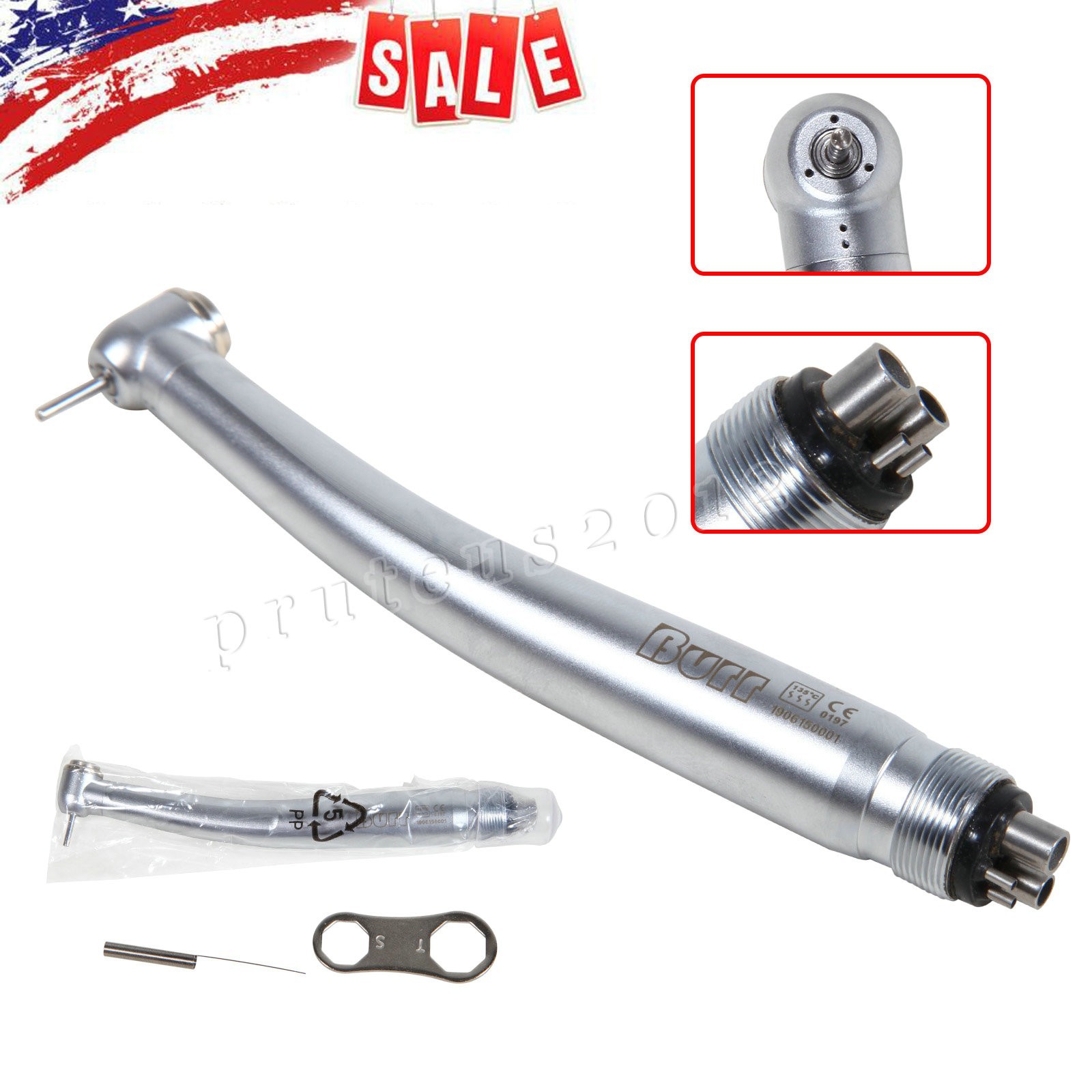 10pcs NSK PANA MAX Style Dental High Speed Handpiece Turbine Push Button 4 Hole