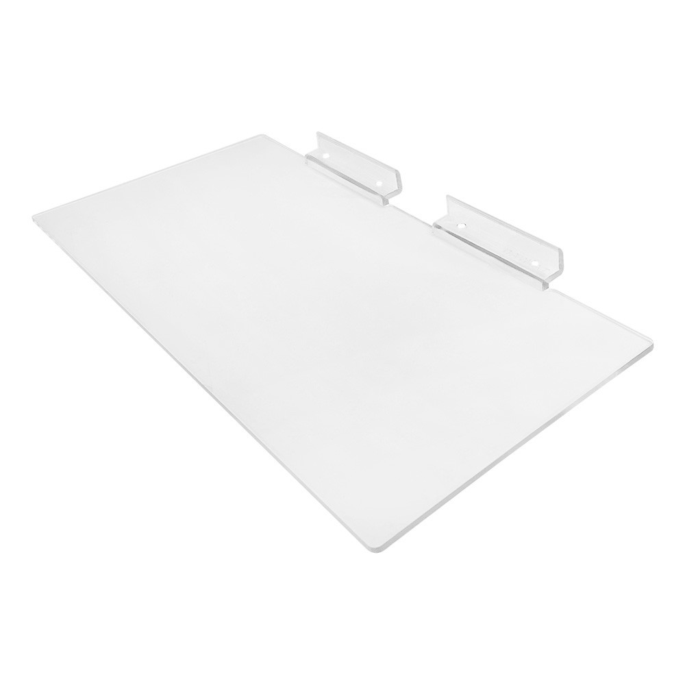 4 Pc Slatwall 12” x 6” Flat Styrene Clear Shoe Shelf Acrylic Display Fixture