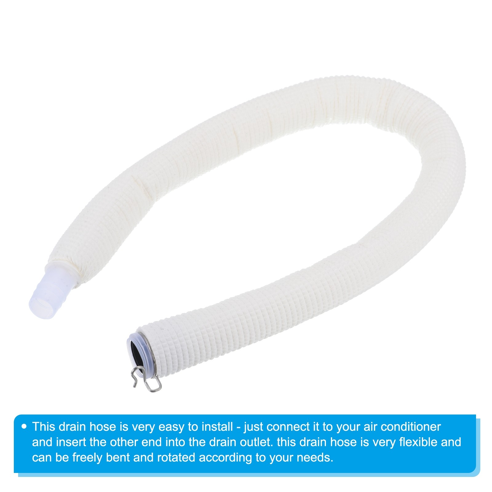 2ft Drain Hose Flexible Air Conditioner Water Pipe Insulated Universal Tube