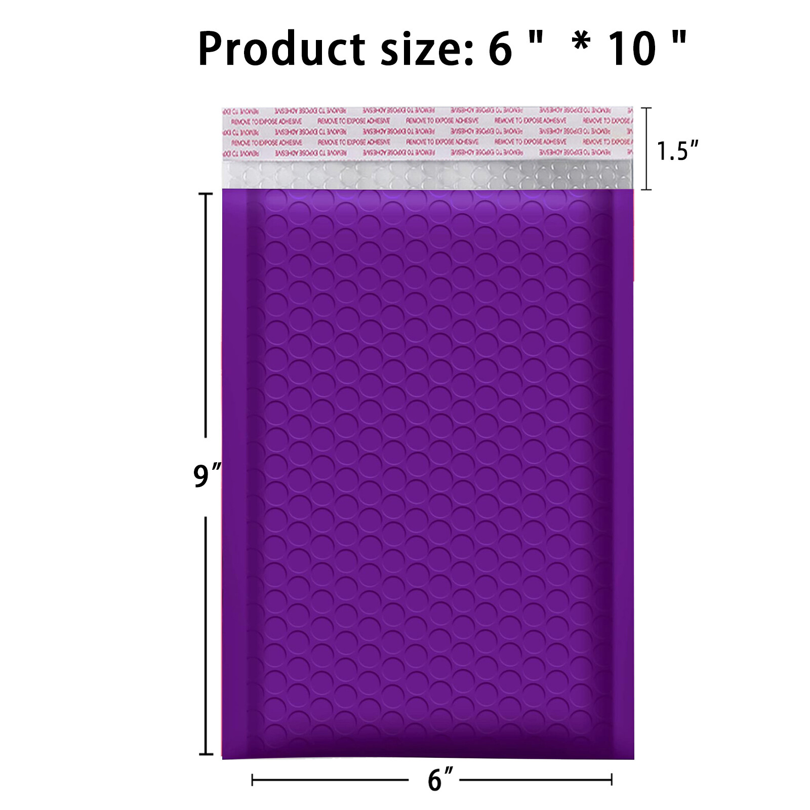 #0 6×10 (6×9) Poly Bubble Mailers Padded Envelope Shipping Bag Purple 5-1000 Pcs