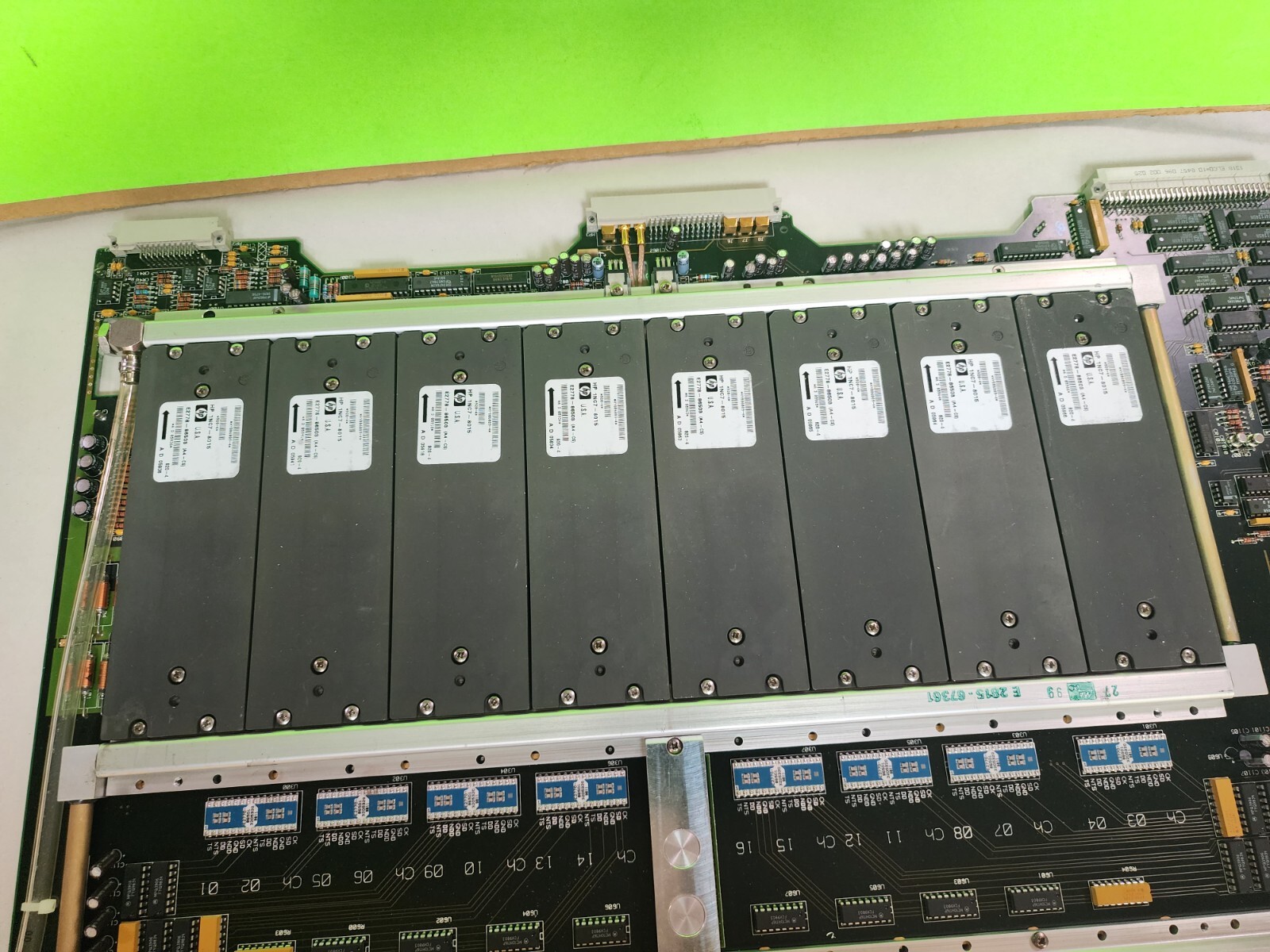 HP/ Agilent 83000 E2770-66501P PCB Board- With 8each – 8mb Modules E2778- 86502