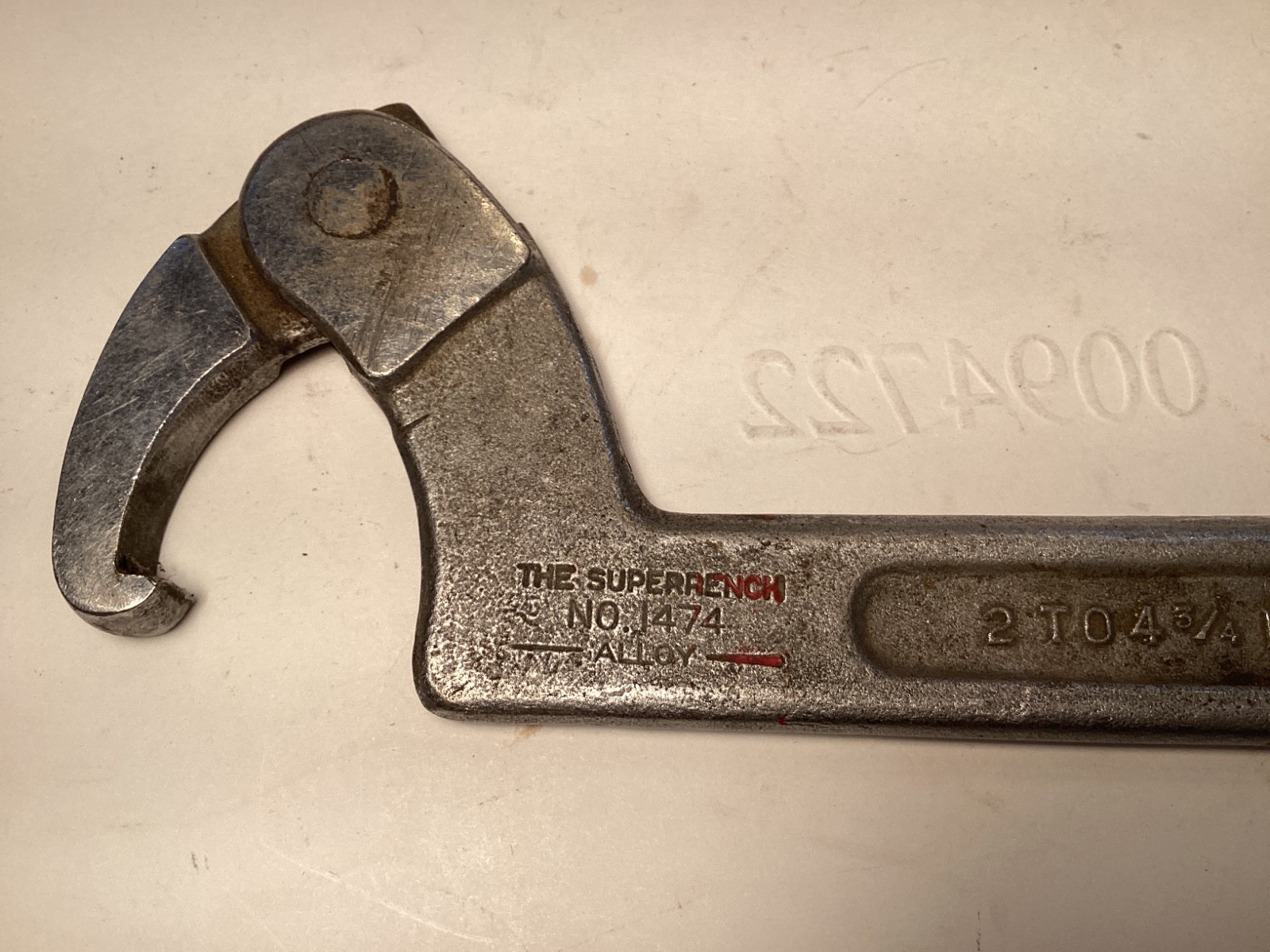 Williams 1474 Adjustable Hook Spanner 2″ To 4-3/4″ Machinist Lathe Wrench USA