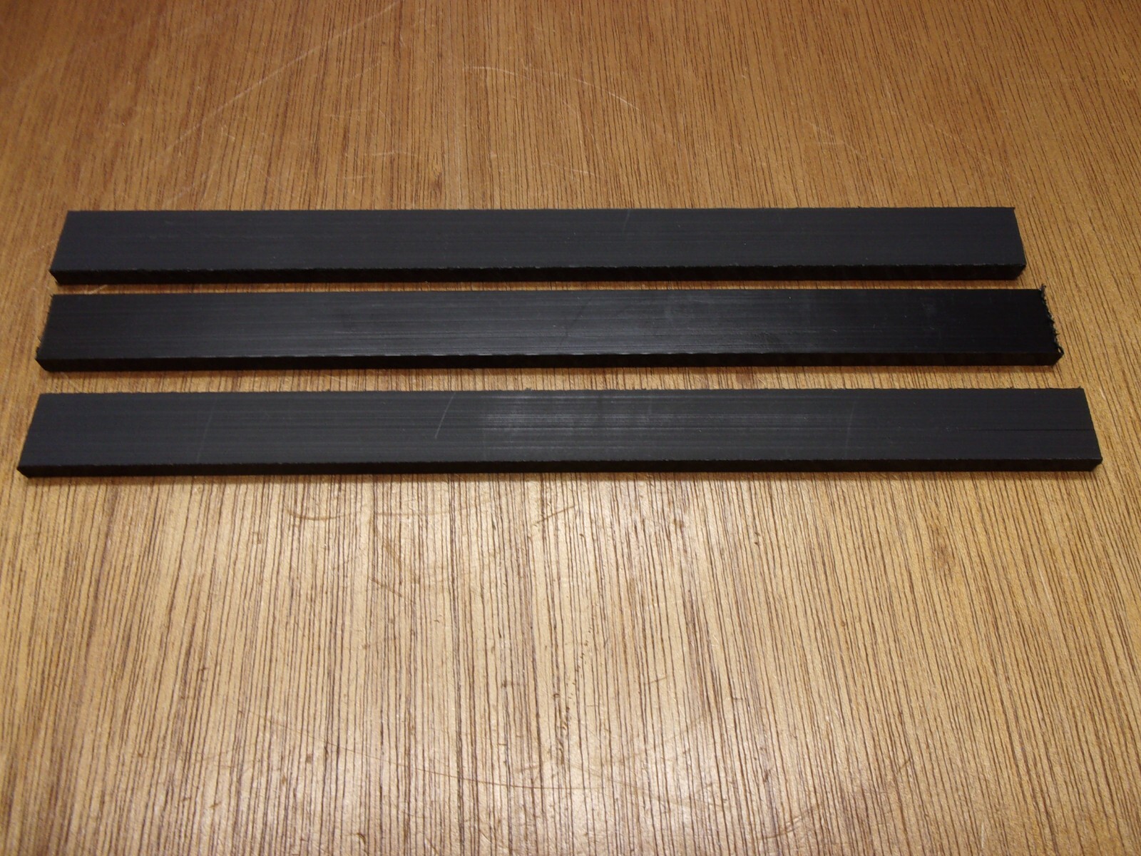 (Qty.3) 1/4″ X 3/4″ X 10″ Tivar UHMW PE Polyethylene Flat Plate Bar Stock Black