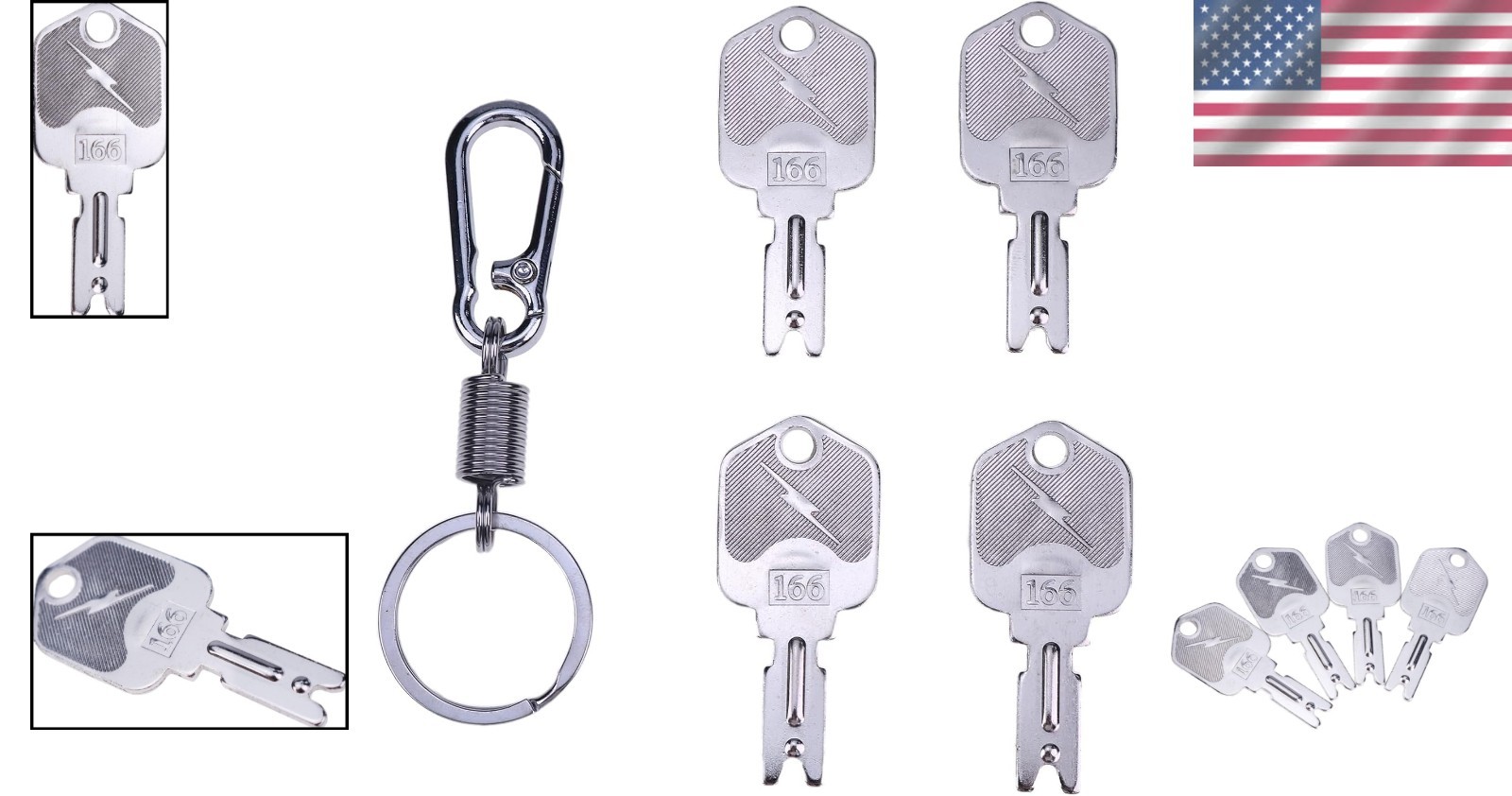 Reliable 10X Ignition Keys for Major Forklift Brands – Complete 4 Key Set
