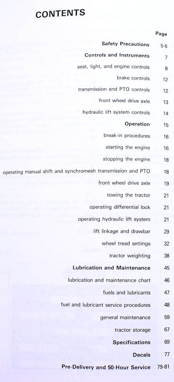 Ford Model 2810 2910 3910 4610 Tractor Owners Operators Manual Maintenance Book