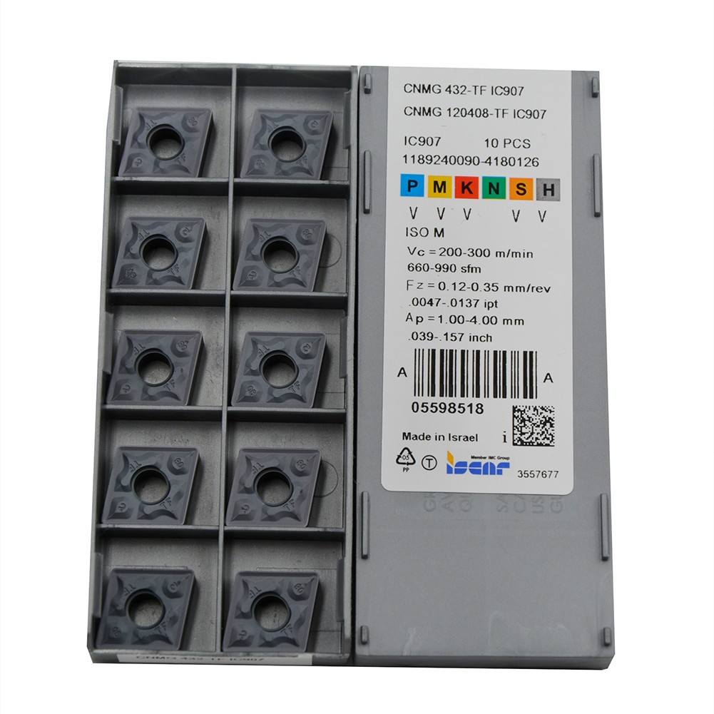 100pcs CNMG 120408-TF IC907 CNMG 432-TF IC907 CNC Carbide Inserts
