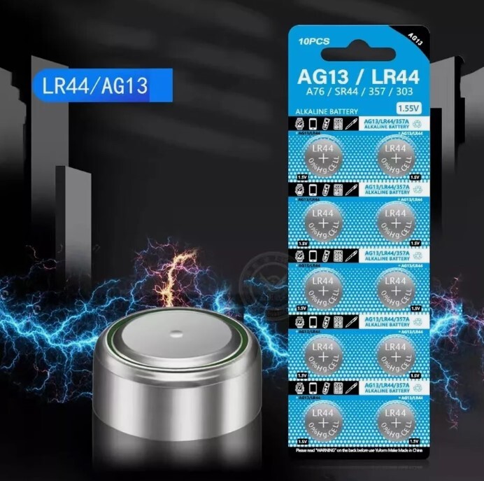 10Pcs AG13 LR44 A76 357 357A LR1154 SR1154 SR44 1.5V Button Battery Coin Cell