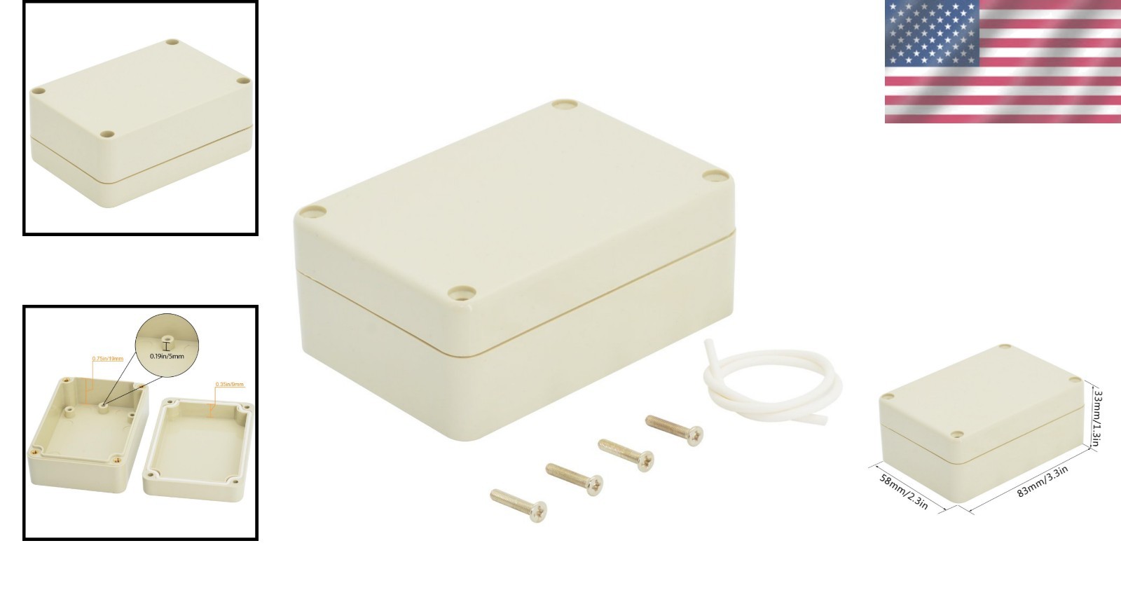 Compact Waterproof ABS Junction Box for Indoor and Outdoor Electrical Use
