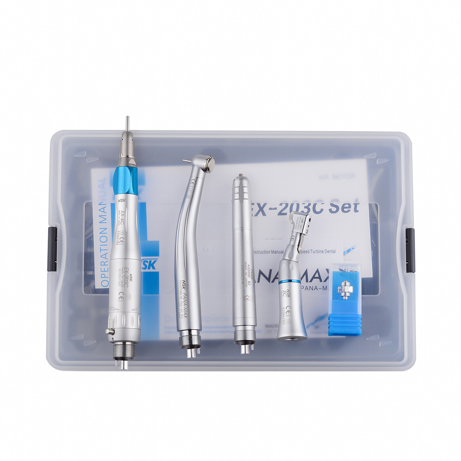 NSK Type Dental PANA MAX LED High Speed Handpiece+Air Scaler+EX203C Low Speed US