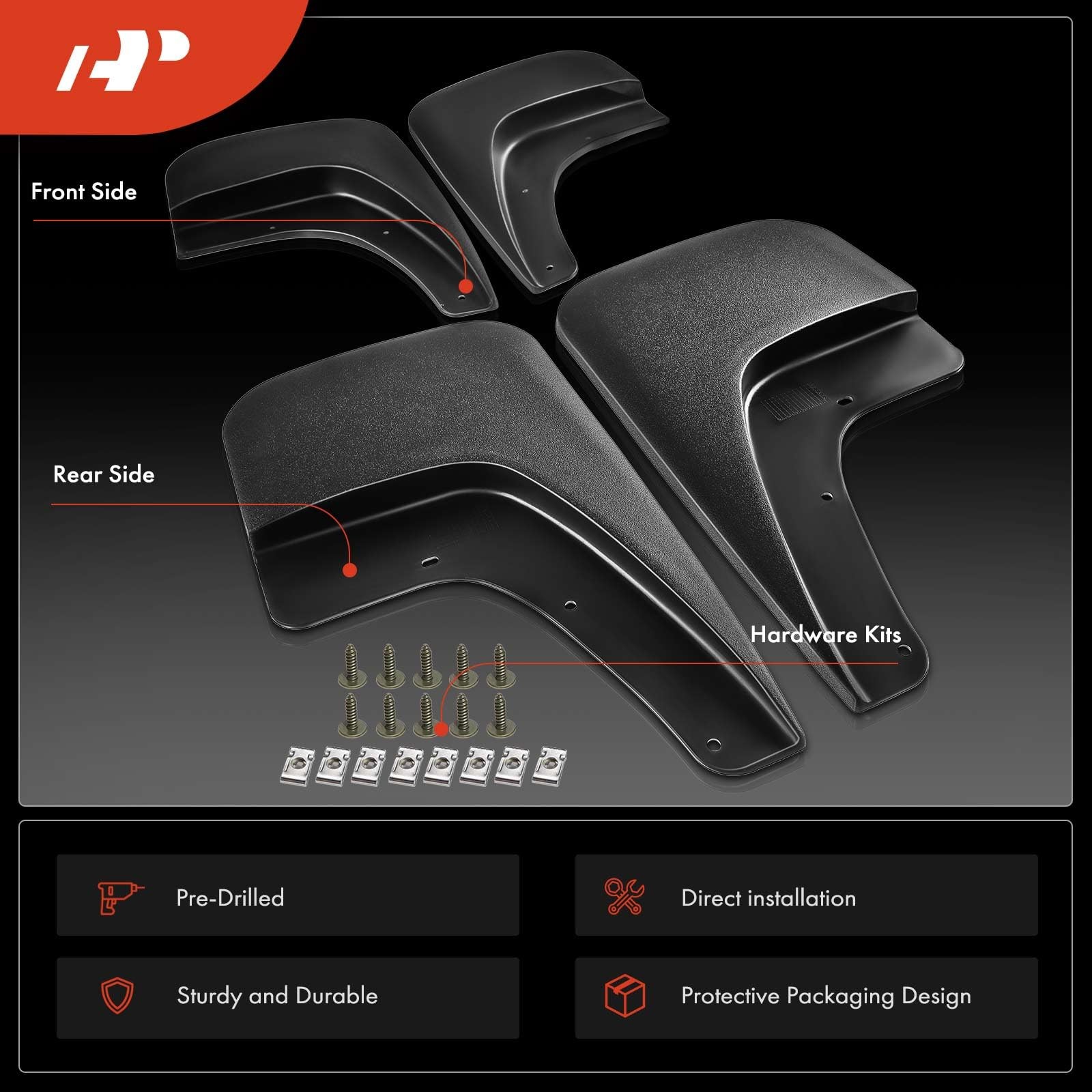 A-Premium Mud Flaps Compatible Gmc Sierra 1500 2014-2019 Sierra 2500 Hd 3500 Hd
