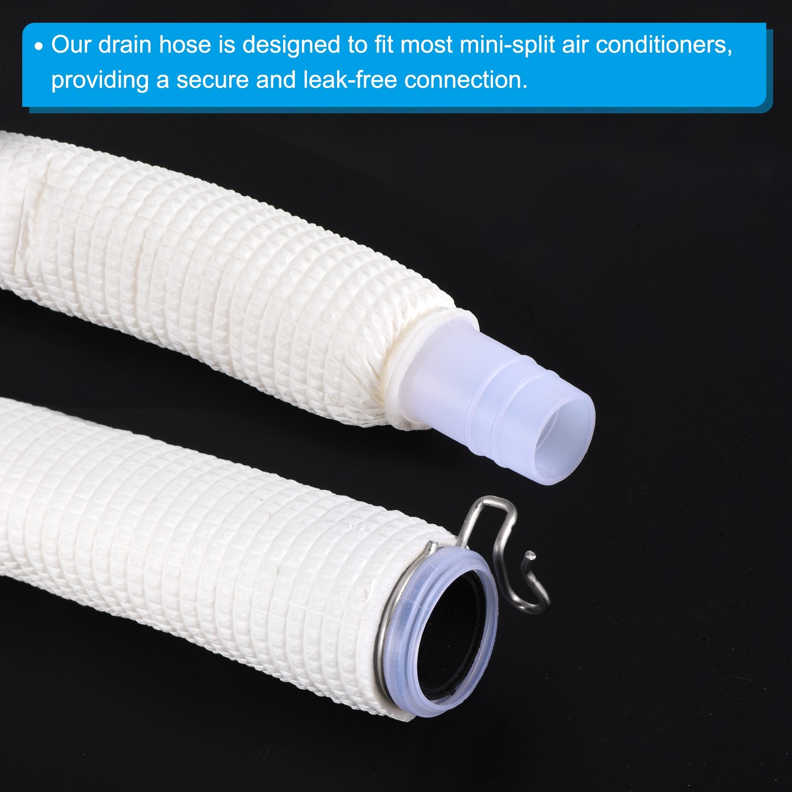 2ft Drain Hose Flexible Air Conditioner Water Pipe Insulated Universal Tube