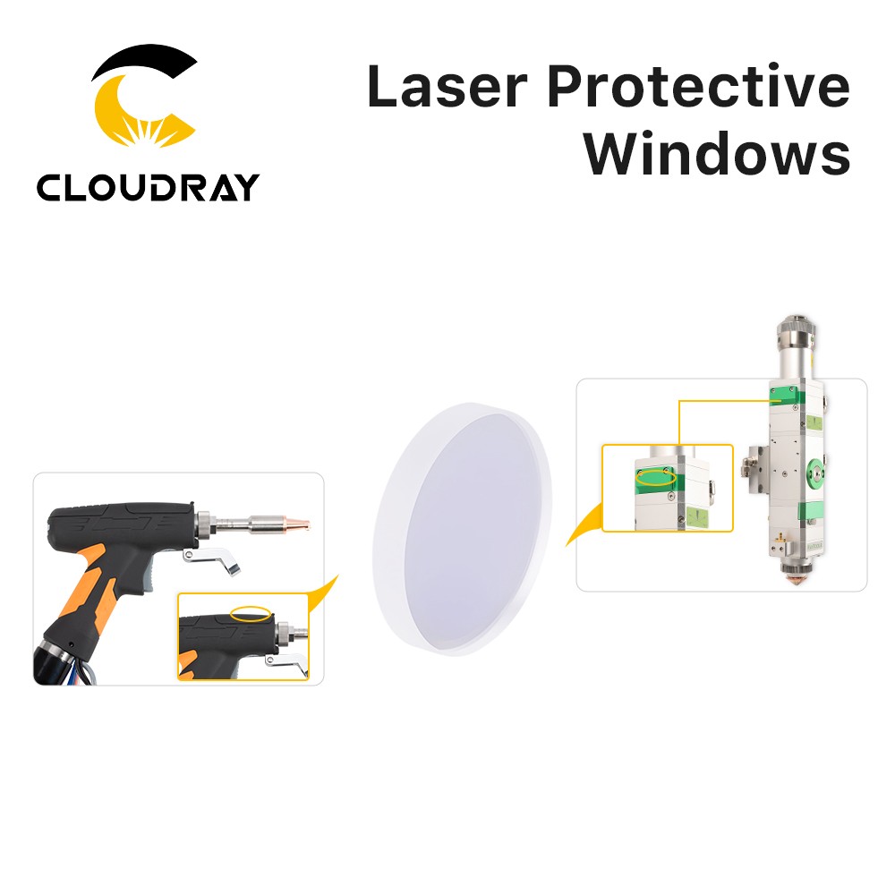 WSX Original Fiber Laser Protective Windows Quartz Fused Silica D18-D37 10PCS