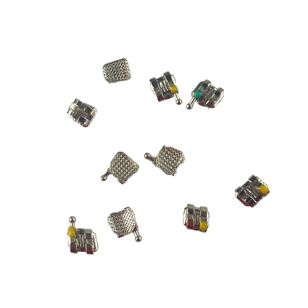 10Packs Orthodontic Metal Brackets Dental MINI Braces MBT/ROTH 022 Hook 3/345