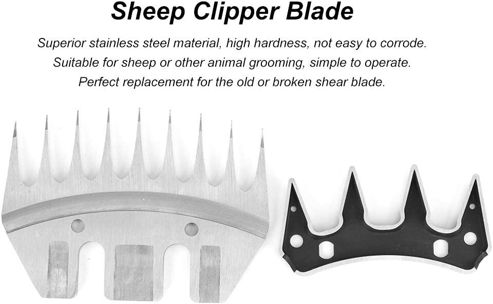 Sheep Shears Straight 9T Tooth Comb Sheep Clippers Blades Stainless Steel