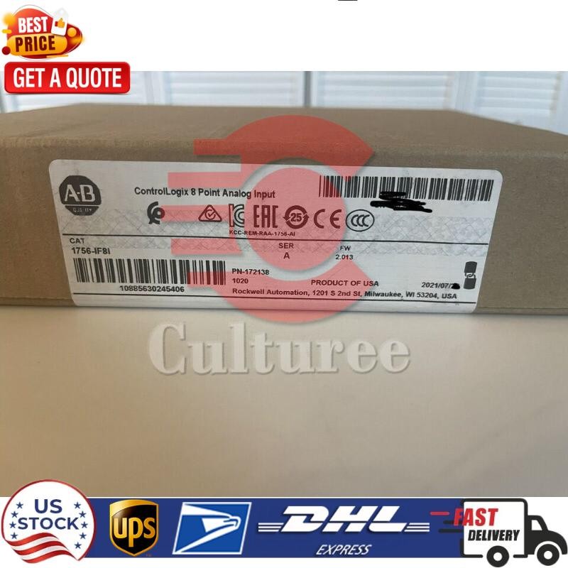 New Factory Sealed Allen-Bradley AB 1756-IF8I 8 Point Analog Input Module US