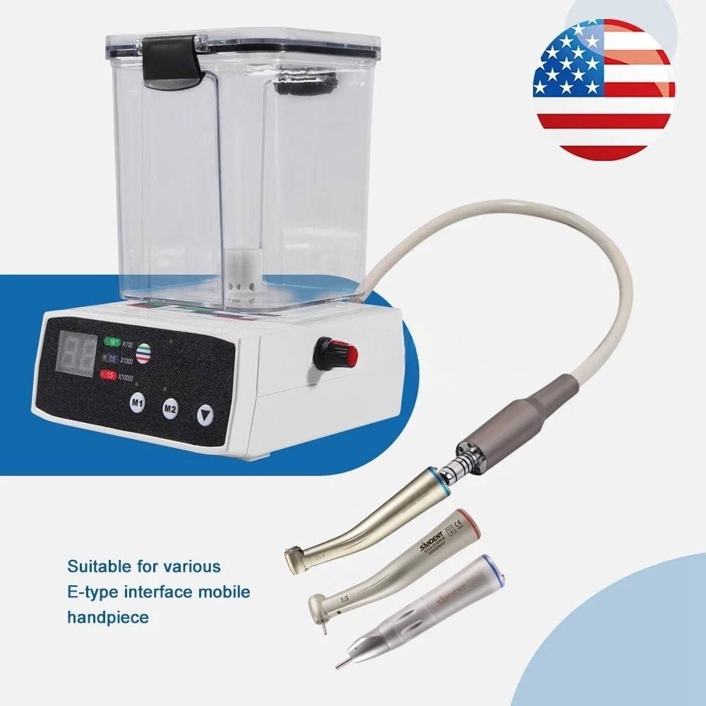 Dental Electric LED Brushless Micro Motor/1:1/1:5 Increasing Handpiece USA