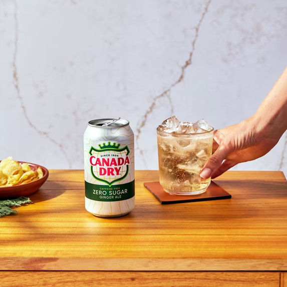 Canada Dry Caffeine Free Zero Sugar Ginger Ale Soda Pop, 12 fl oz, 12 Pack Cans