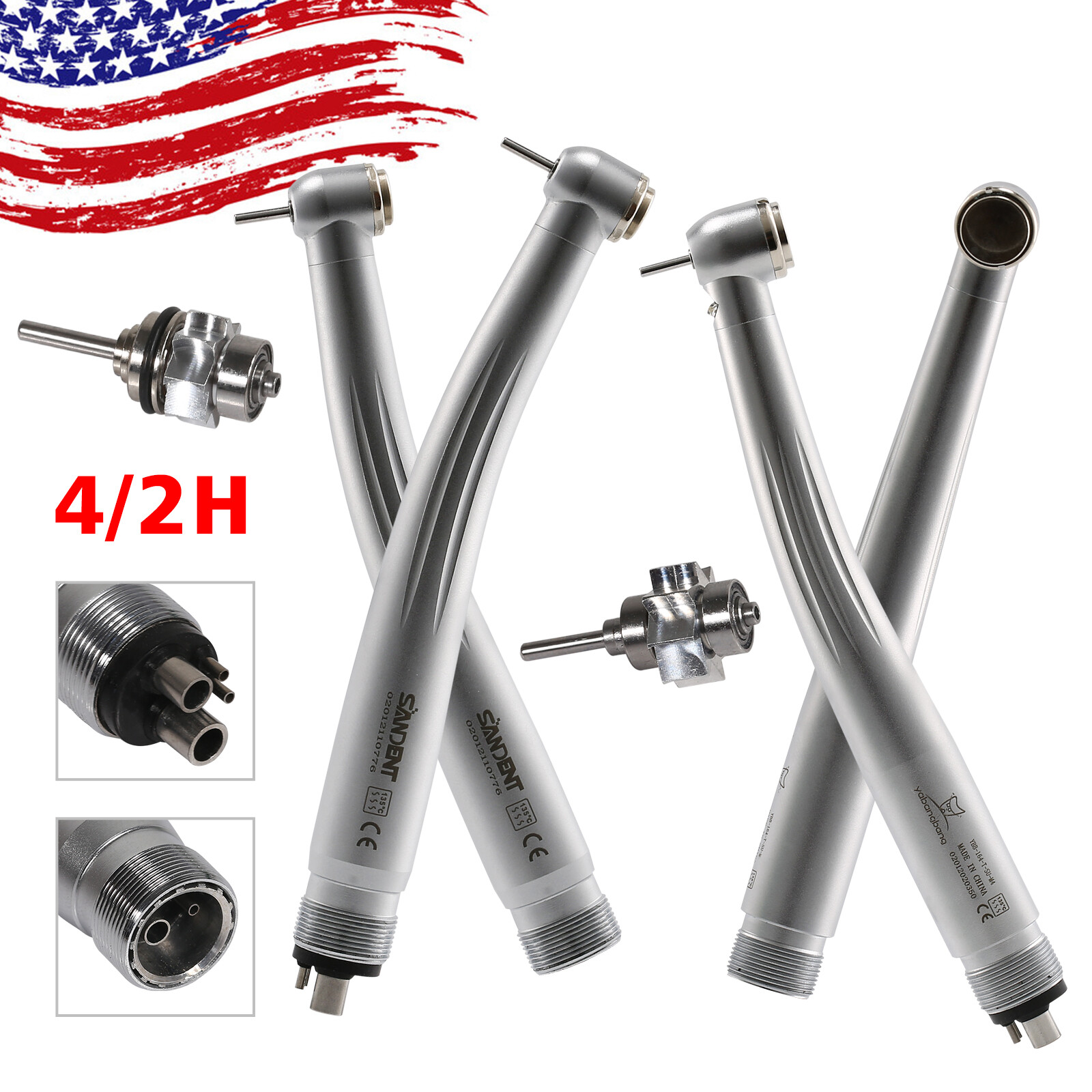 NSK Style Dental (LED Optic E-generator) Handpiece High Speed Turbine Turbina BM