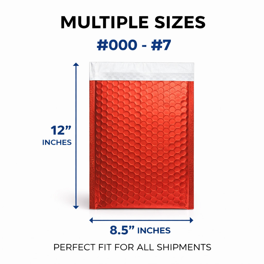 Any Size Color MATTE METALLIC Poly Bubble Mailers Mailing Padded Envelopes USA