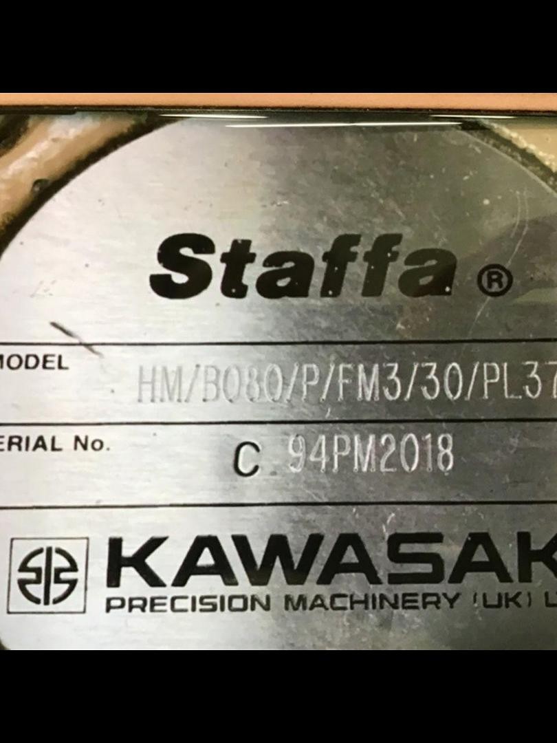 KAWASAKI Staffa Screw Drive Motor HM/B080/P/FM3/30/PL379 Used #141135