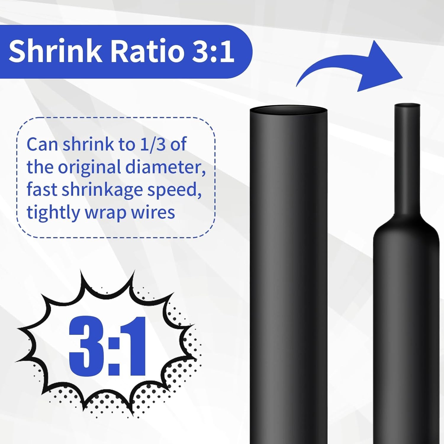 446 Pcs Heat Shrink Tubing Kit-4:1 Ratio Adhesive Lined Marine Grade Shrink