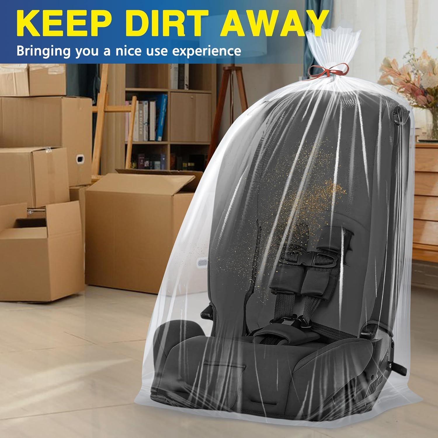 5 Pack 40” X 60” Extra Large Clear Plastic Bags, 2 Mil Storage Bags Ideal f…