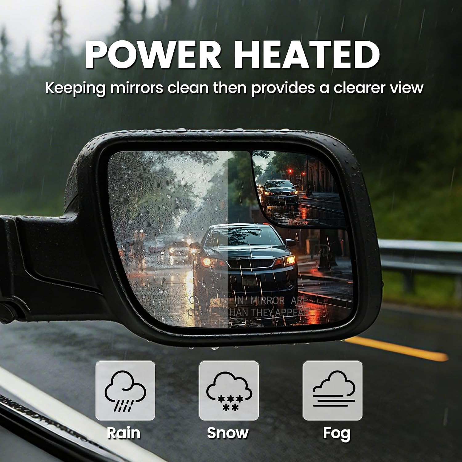 Passenger Right Side Door Mirror for Ford Explorer 2011-2019, with Heated Power