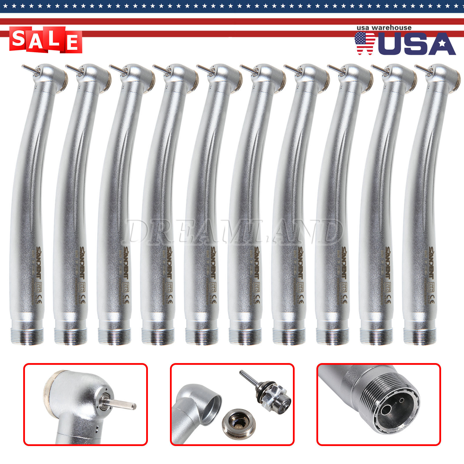 10x Turbina NSK PANA MAX Style Dental High Speed Handpiece Push 2 Hole Borden