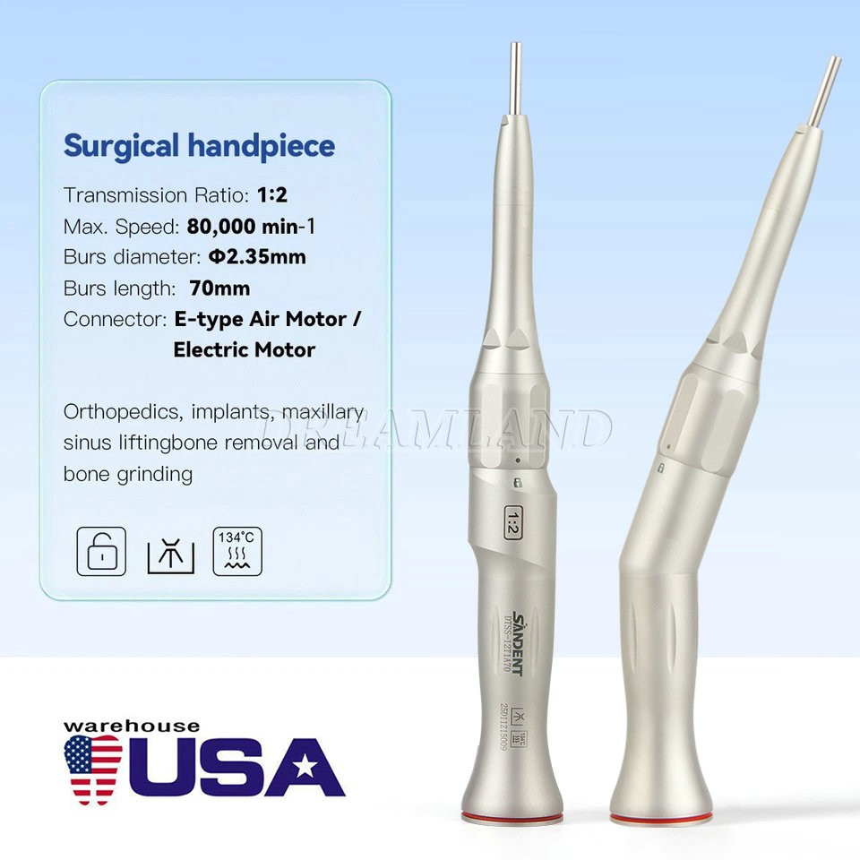 Dental Surgical Handpiece 20° Angle Straight Attachment 1:2 E-type NSK Style