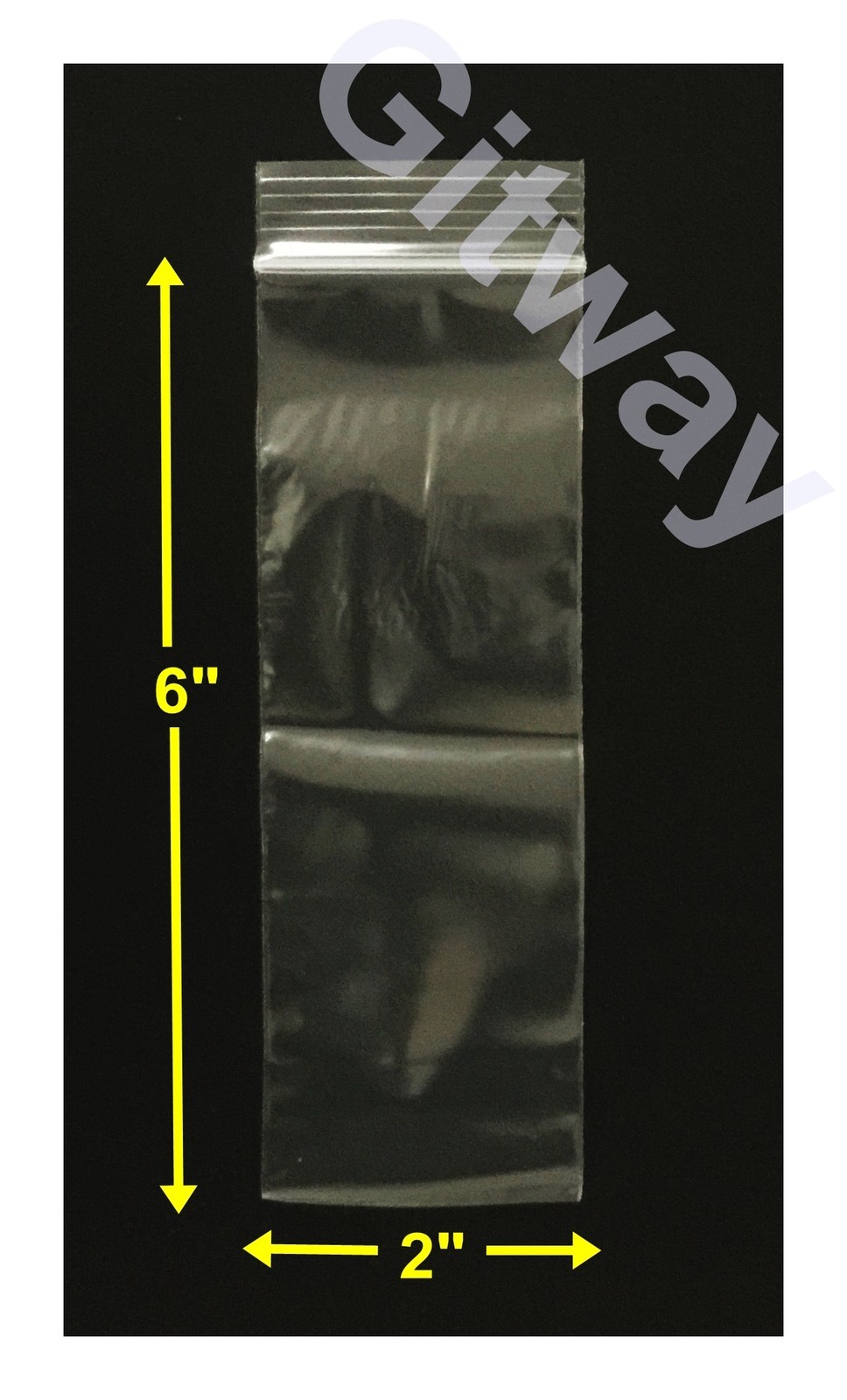 2″ x 6″ Reclosable Resealable Zip Top Lock Clear Plastic Bags 2 ML 2×6 Bag